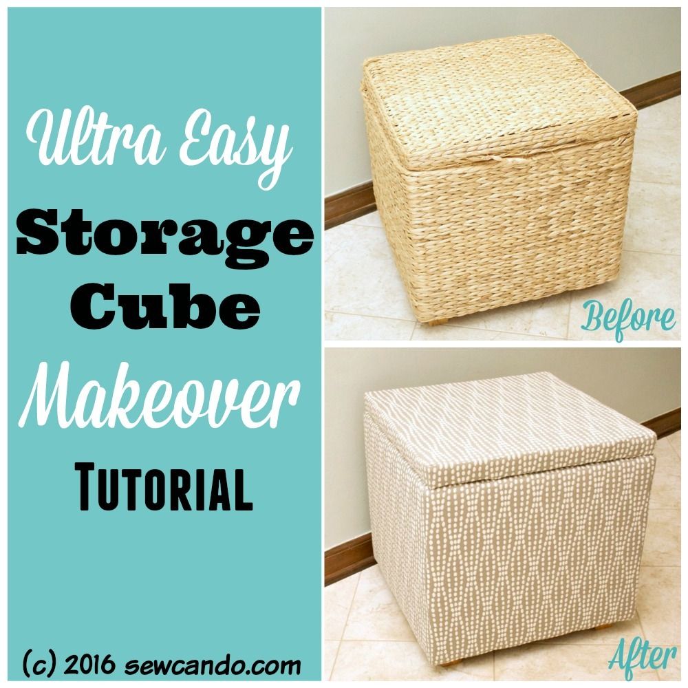 Sew Can Do The Reupholstered Storage Cube ANYONE Can Do